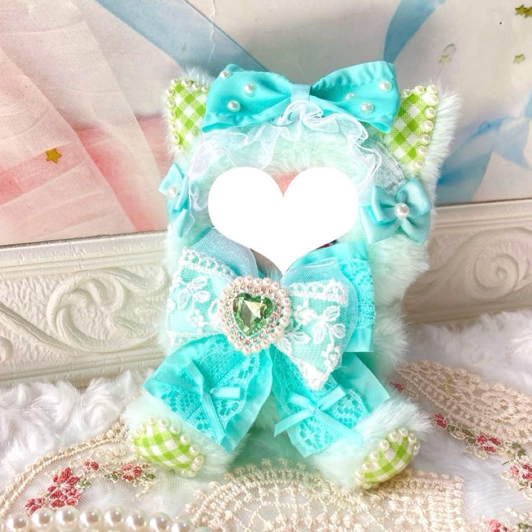 10〜14cm ハンドメイド おすわり着ぐるみ ねこ ぬい服 ぬいぐるみ
