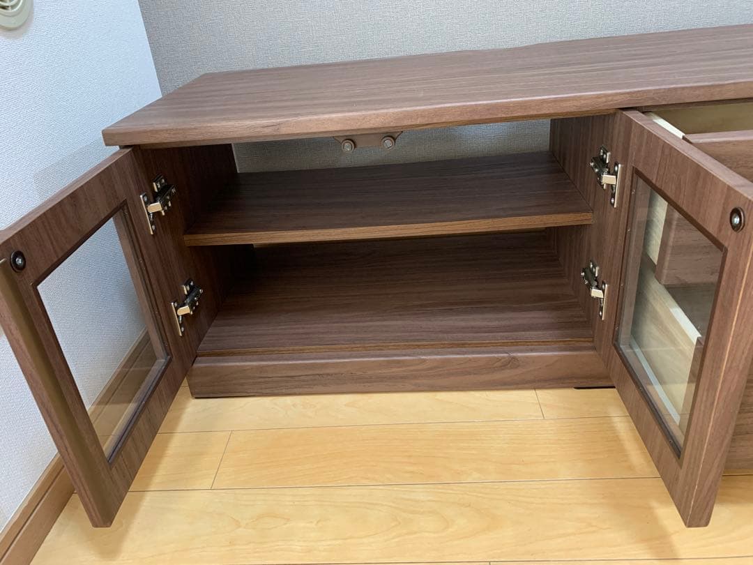ブラウン木製テレビ台 収納家具　ローチェスト　棚