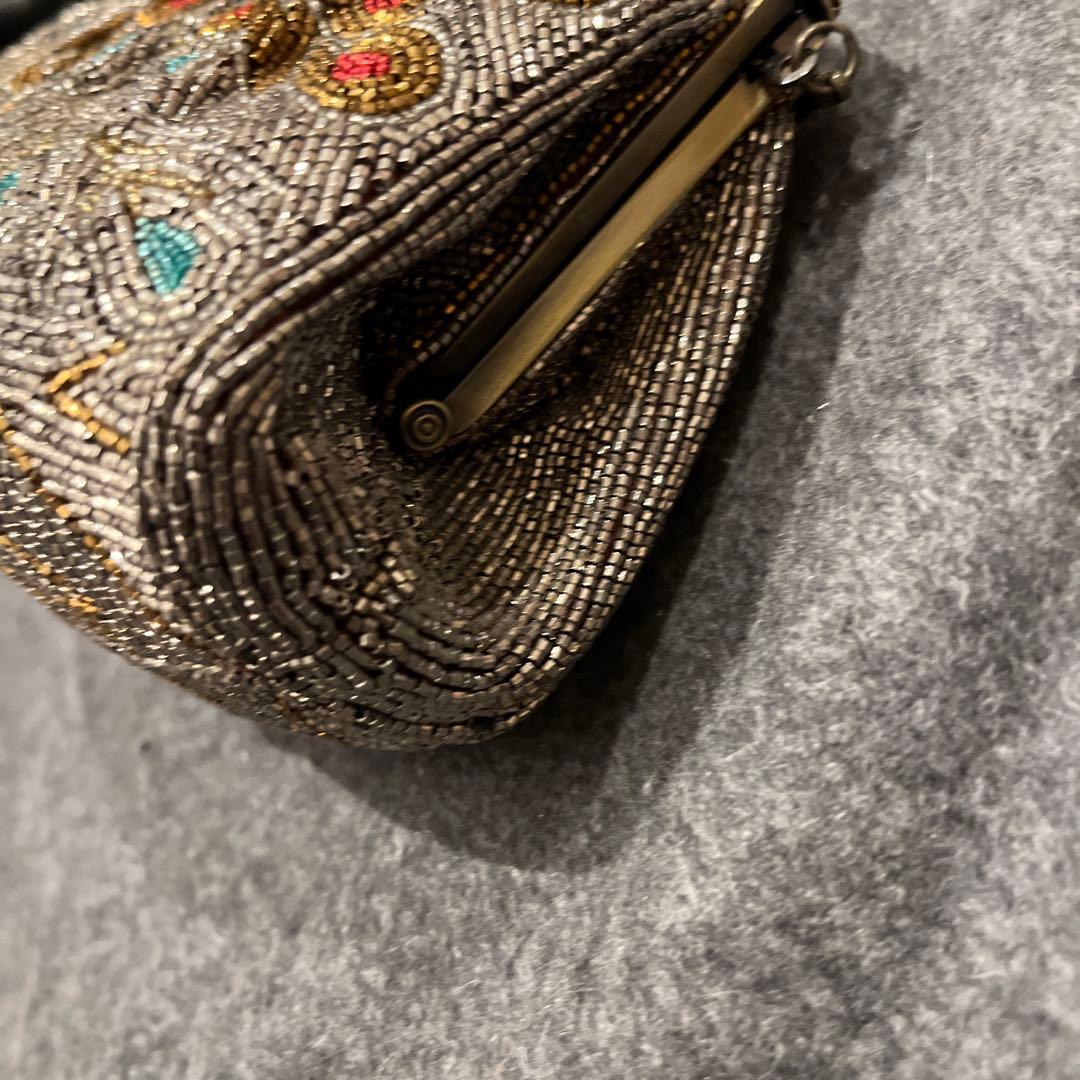 ビーズ刺繍 クラッチバッグ　はしもと