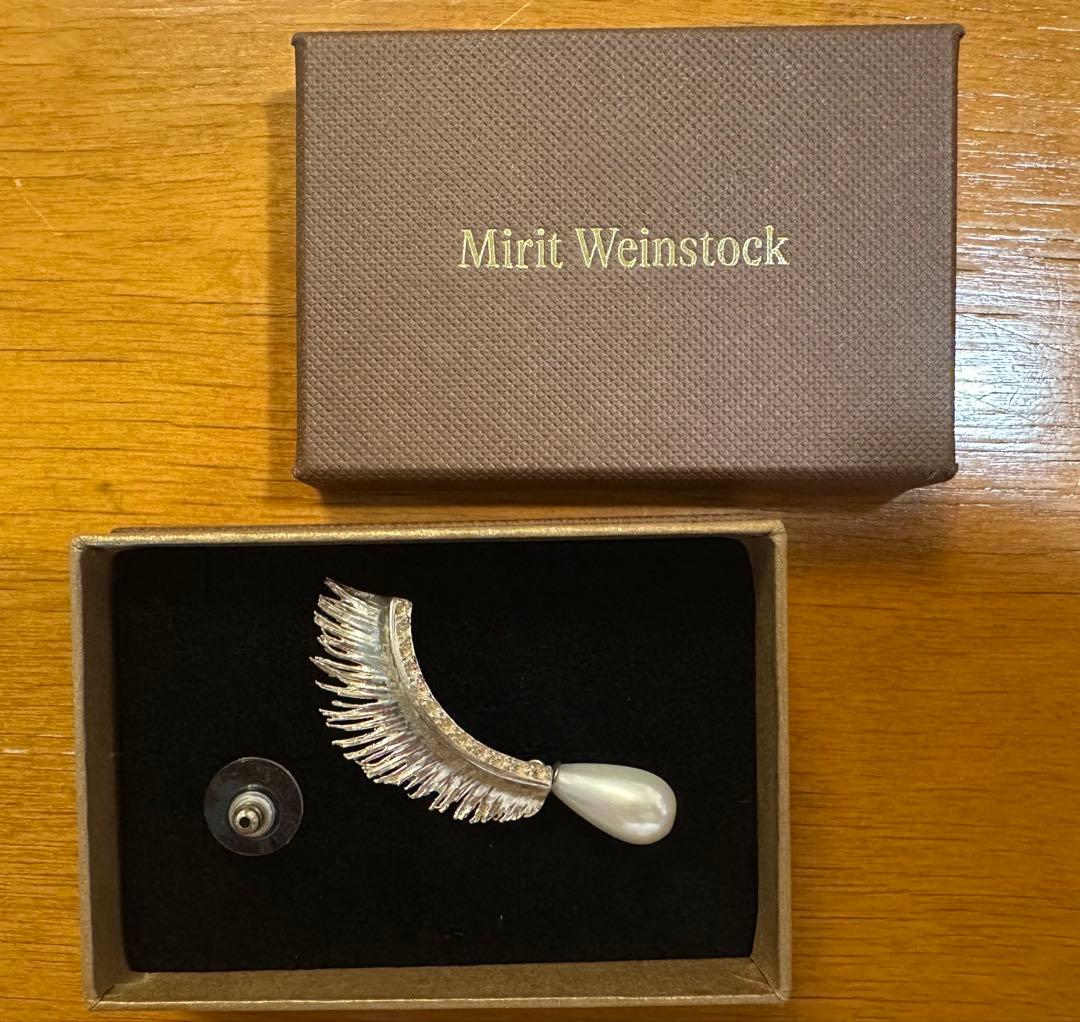 新品 Mirit ピアス single eyelash pearl ミリット