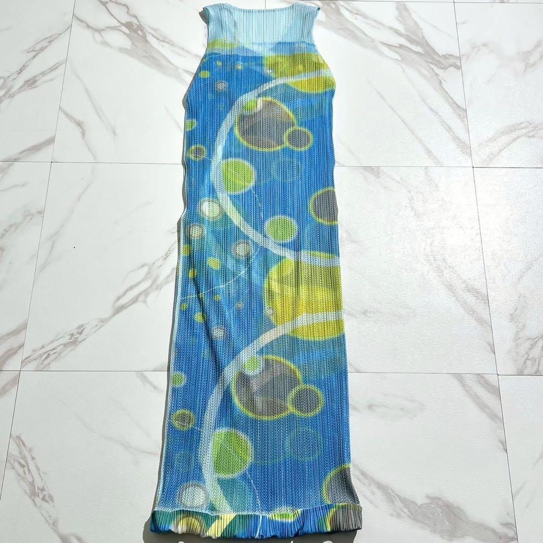 美品✨PLEATS PLEASE メッシュ ロングワンピース レイヤード 宇宙