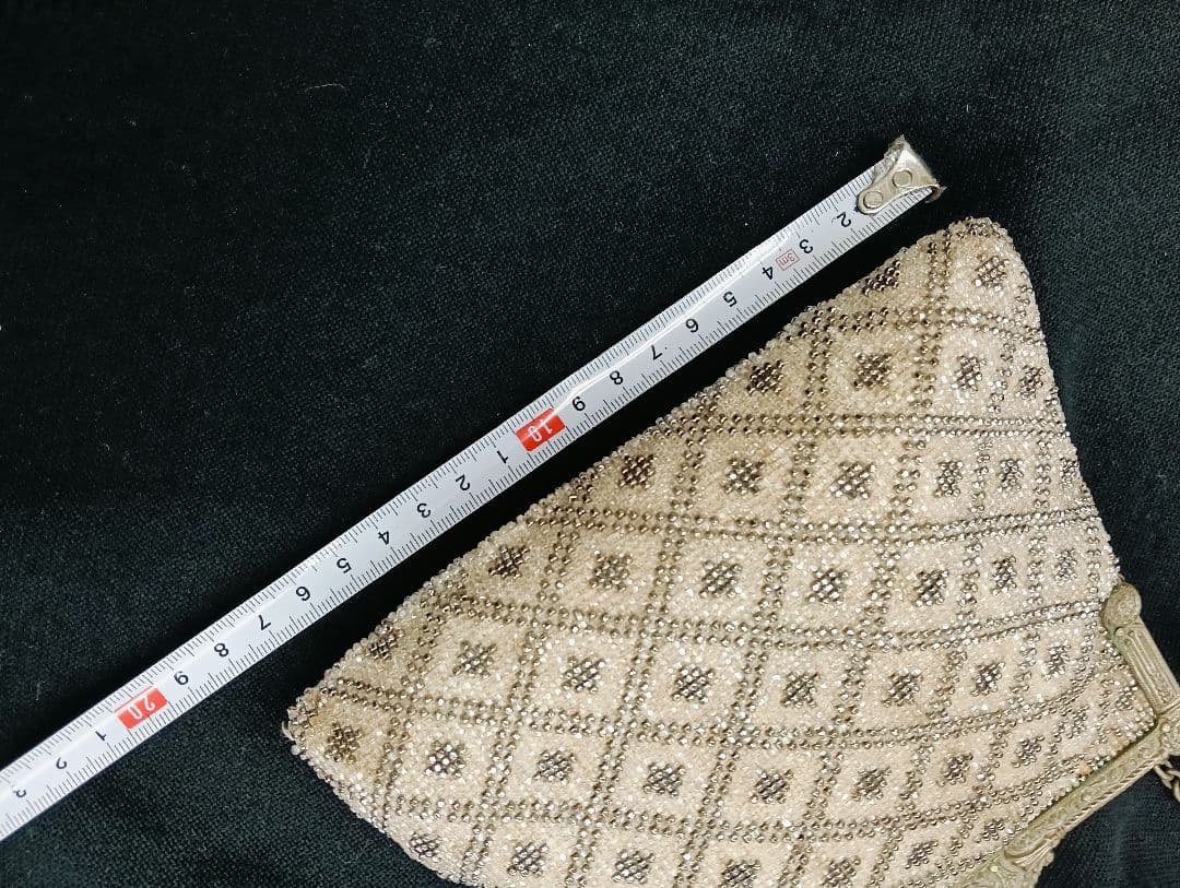 ヴィンテージ ビーズ刺繍 パーティーバッグ　難あり