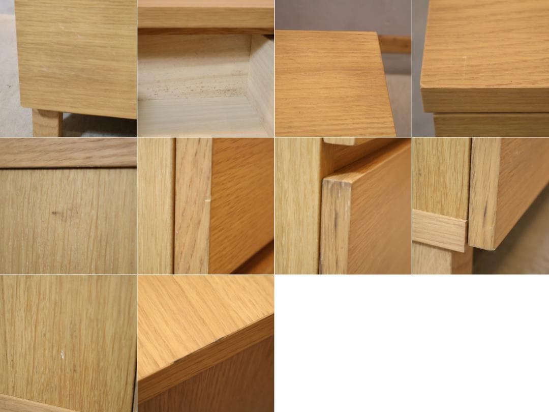 無印良品 MUJI オーク材 チェスト4段・ワイド 北欧スタイル カジュアル