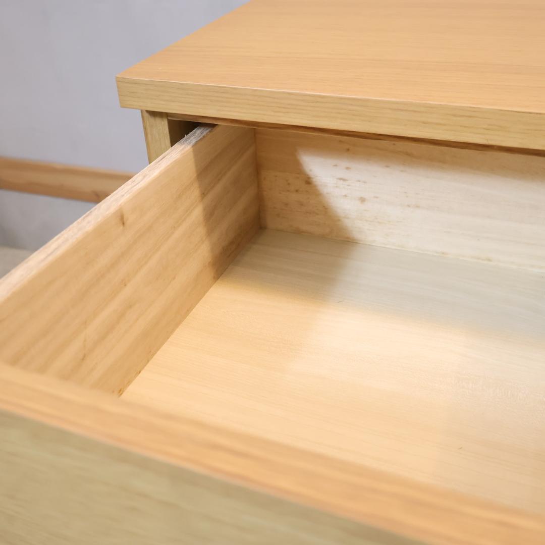 無印良品 MUJI オーク材 チェスト4段・ワイド 北欧スタイル カジュアル