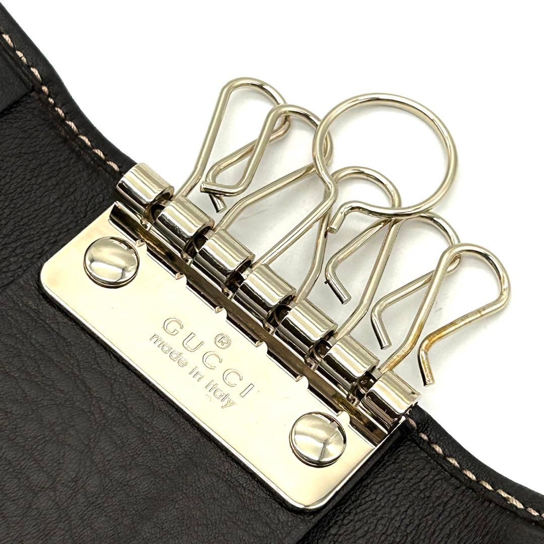 GUCCI キーケース GGキャンバス レザー ハート インターロッキング