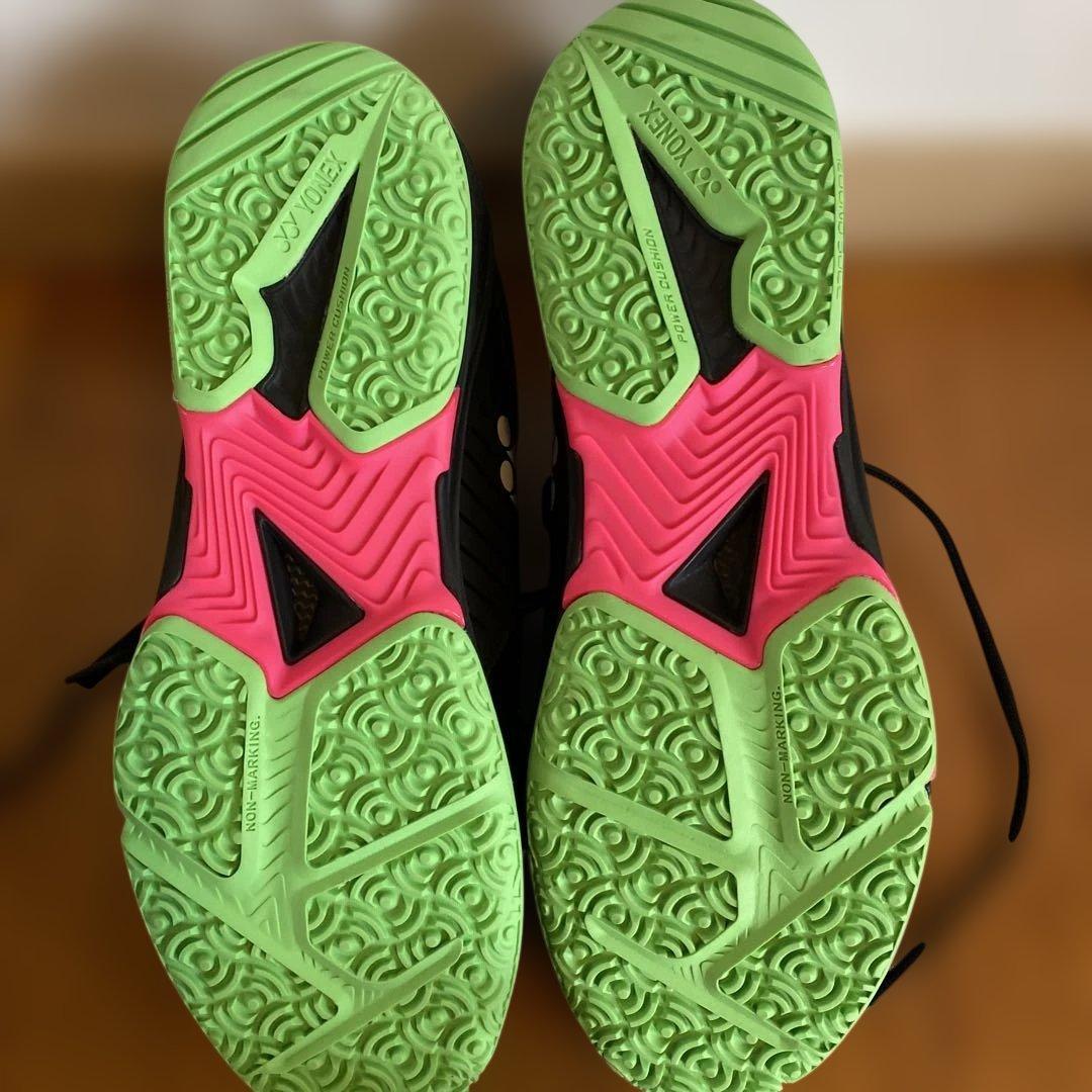 YONEX テニスシューズ ブラック/ピンク/グリーン29㎝♪