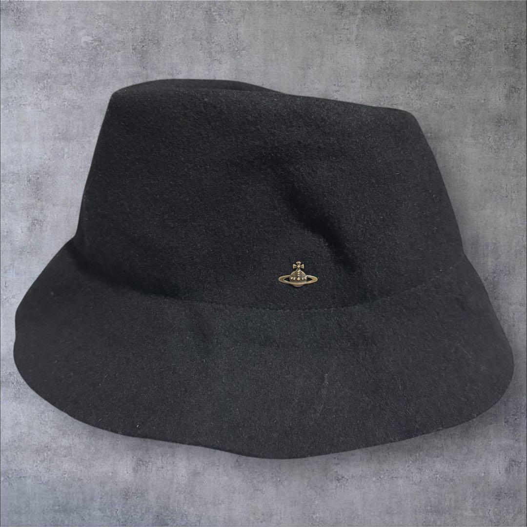 Vivienne Westwood MAN オーブ バケットハット ウール 黒