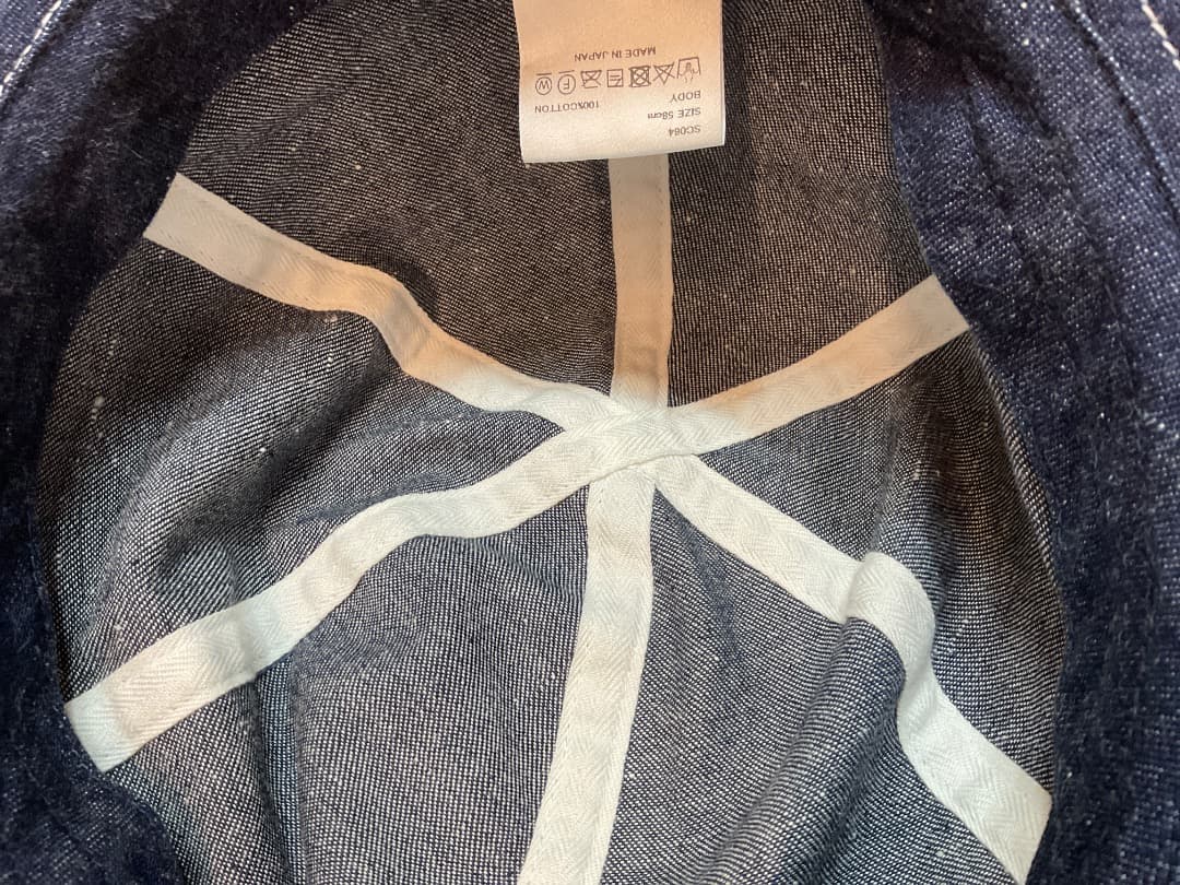 美品 Schott SC064 DENIM METORO HAT 58cm