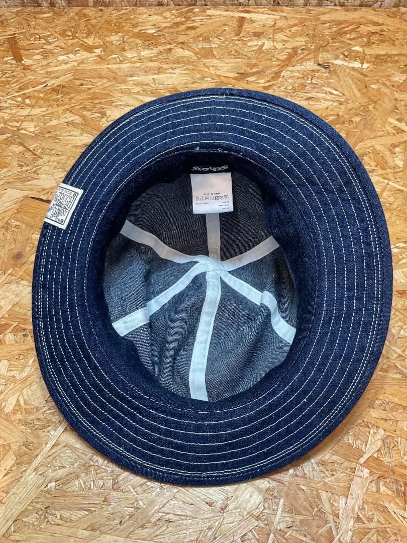 美品 Schott SC064 DENIM METORO HAT 58cm