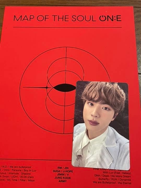 BTS MAP OF THE SOUL ON:E DVD トレカ　ジン
