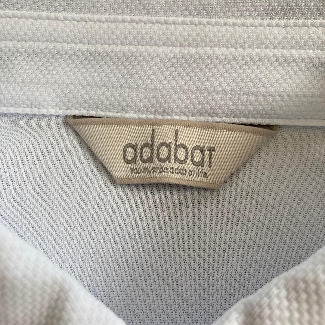 adabat ホワイト シャツ 花柄襟