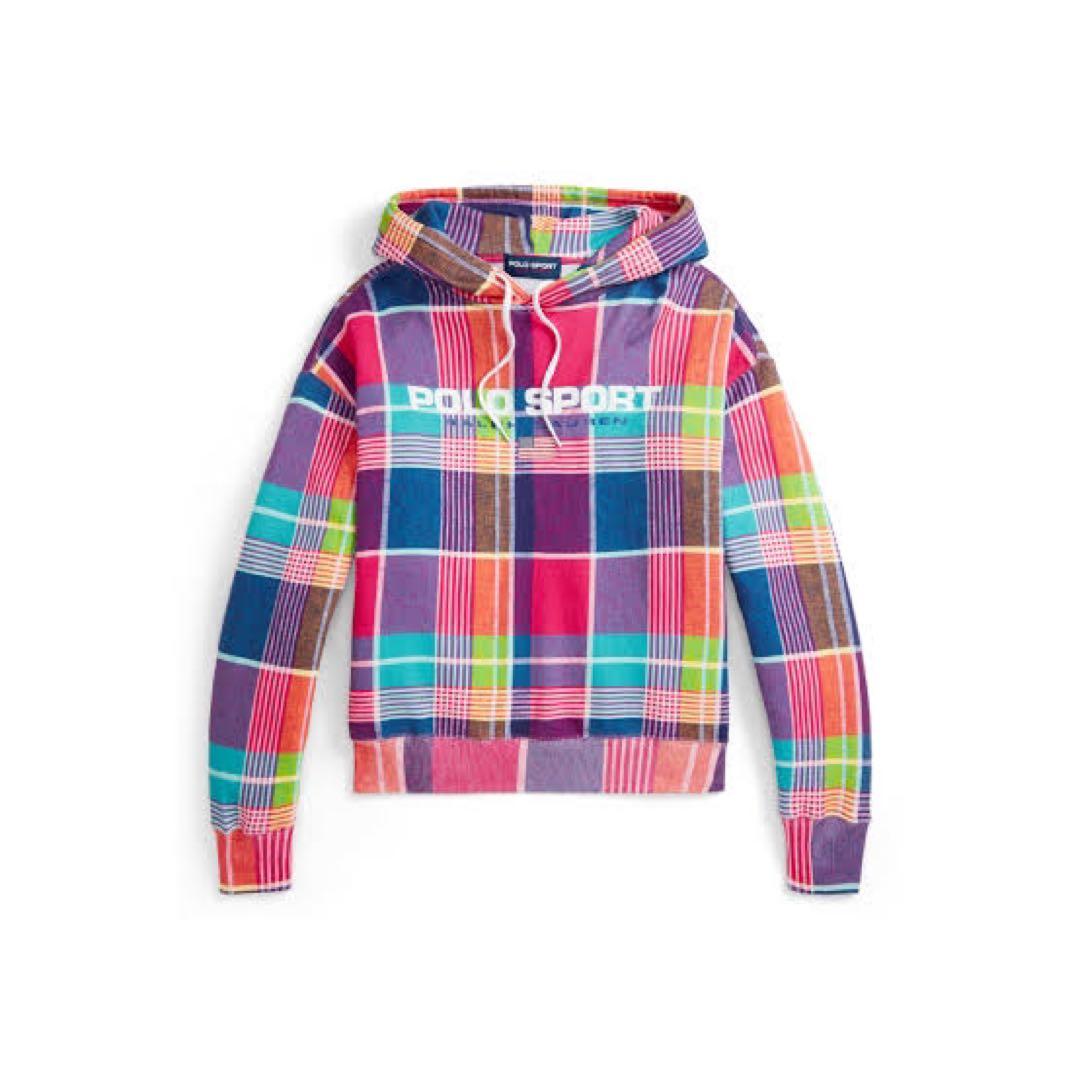 ラルフローレン　マドラスチェック　パーカー　レディース（POLO SPORTS)