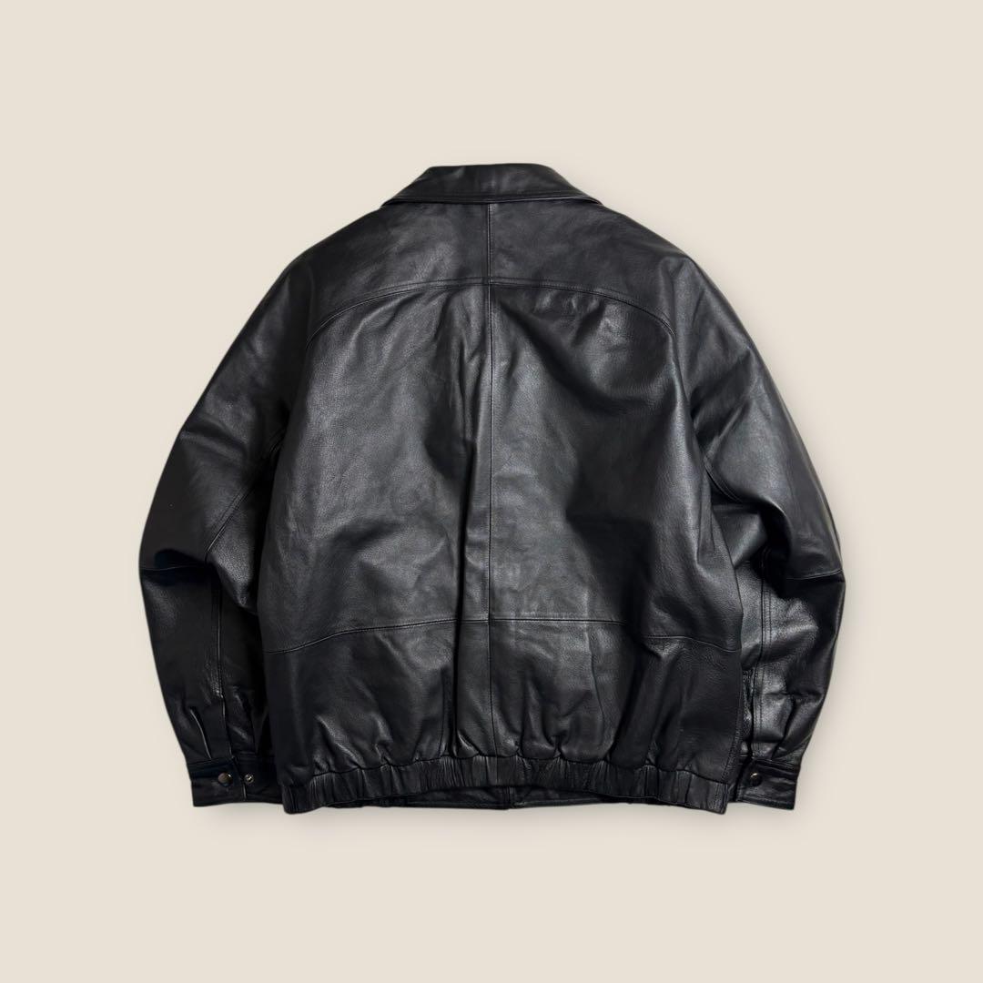 90s USA ST.JOHNS BAY レザースポーツジャケット