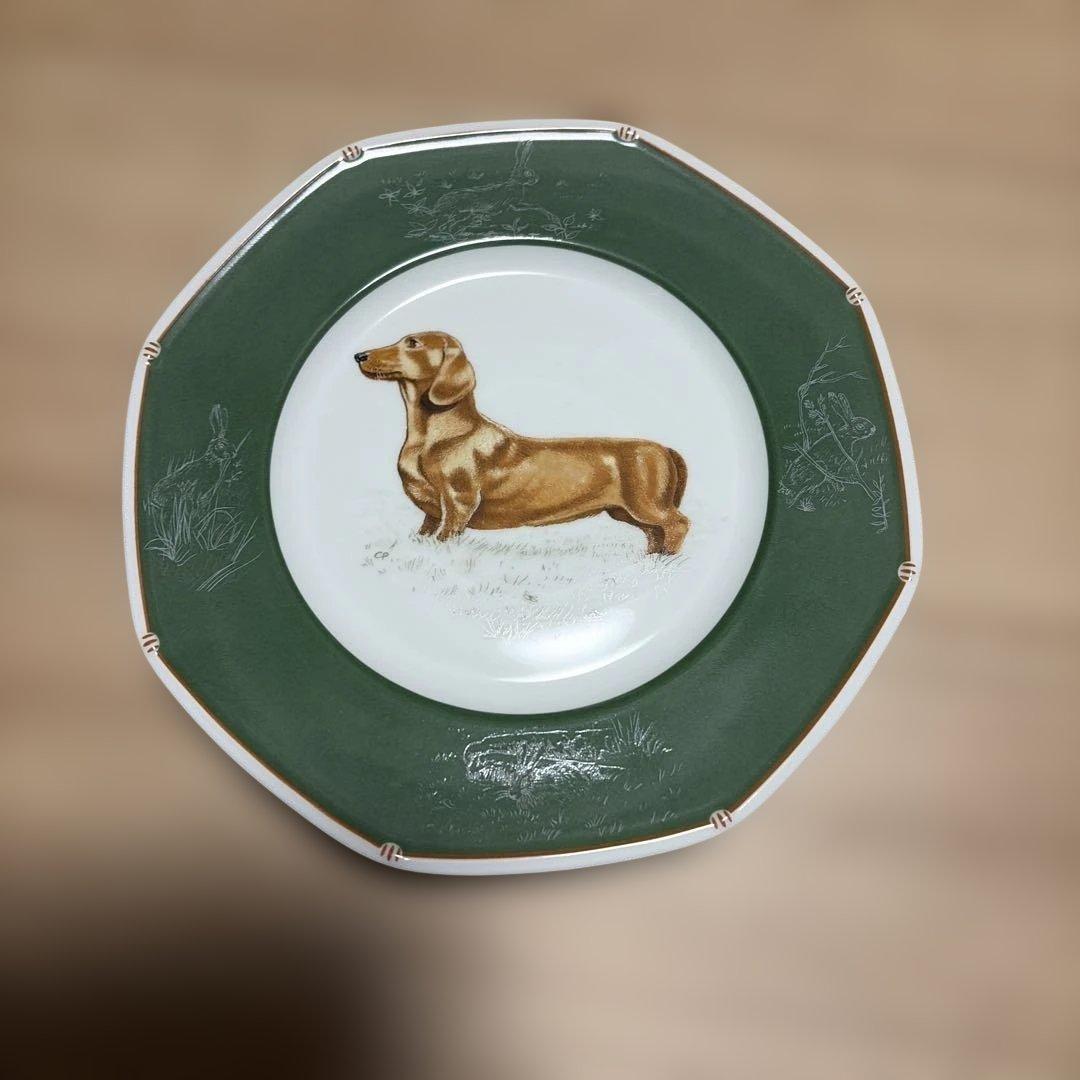 エルメス　HERMES シャス　食器　犬　プレート　八角形　8枚セット　箱あり