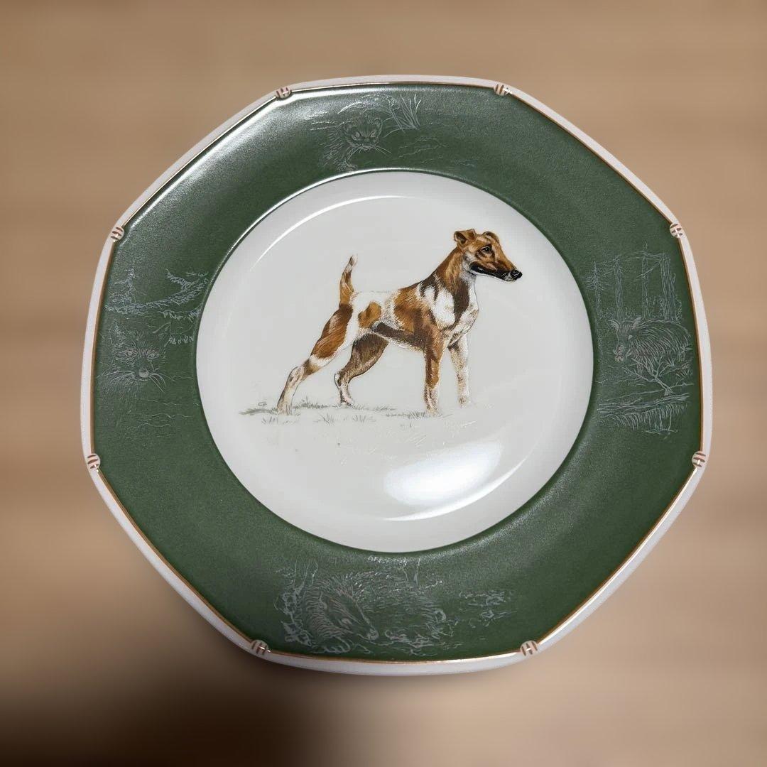 エルメス　HERMES シャス　食器　犬　プレート　八角形　8枚セット　箱あり