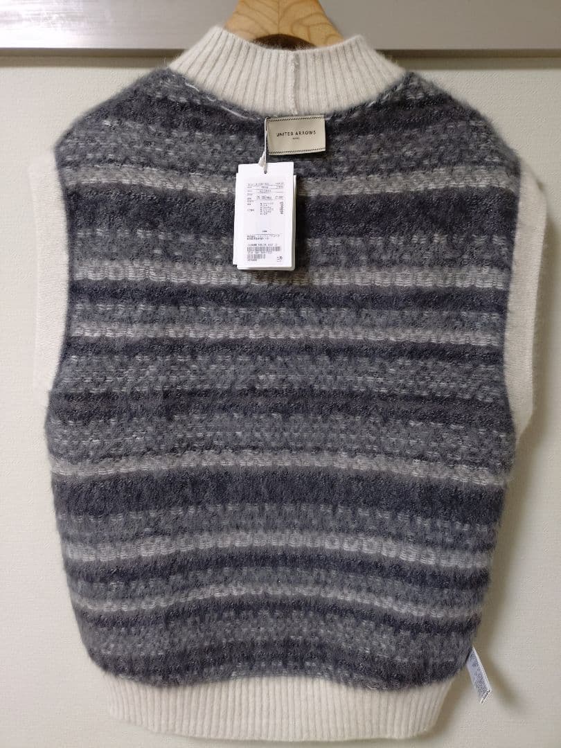 未使用 UNITED ARROWS フォックスカシミヤ ジャカード ニットベスト