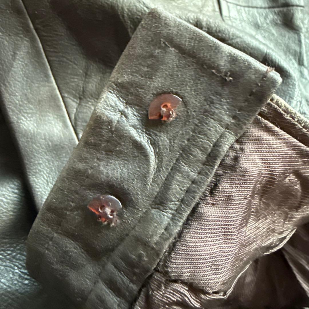 90s COTTON REPUBLIC レザージャケット リアルレザー ブラウン