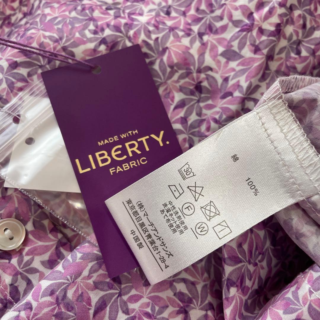 新品未使用タグ付き　liberty【sosotto】バンドカラーコットンシャツ