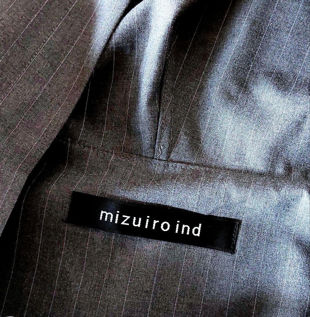 mizuiroind　ミズイロインド　ストライプフード付きロングベストワンピース
