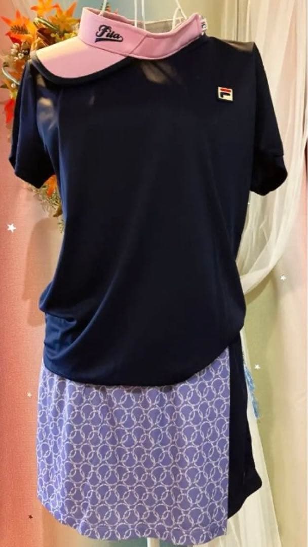 No.830 FILA 新色モーヴのラップショートパンツ☆新品☆XL☆