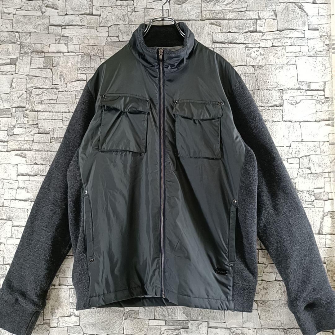 希少✨カルバンクライン ゴルフ ナイロン×ニットギミックドッキングJKT XL