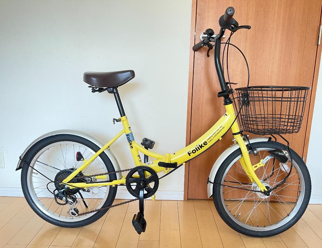 折りたたみ自転車 Folikeシマノ6段変速 20インチ LEDランプ　引取専用