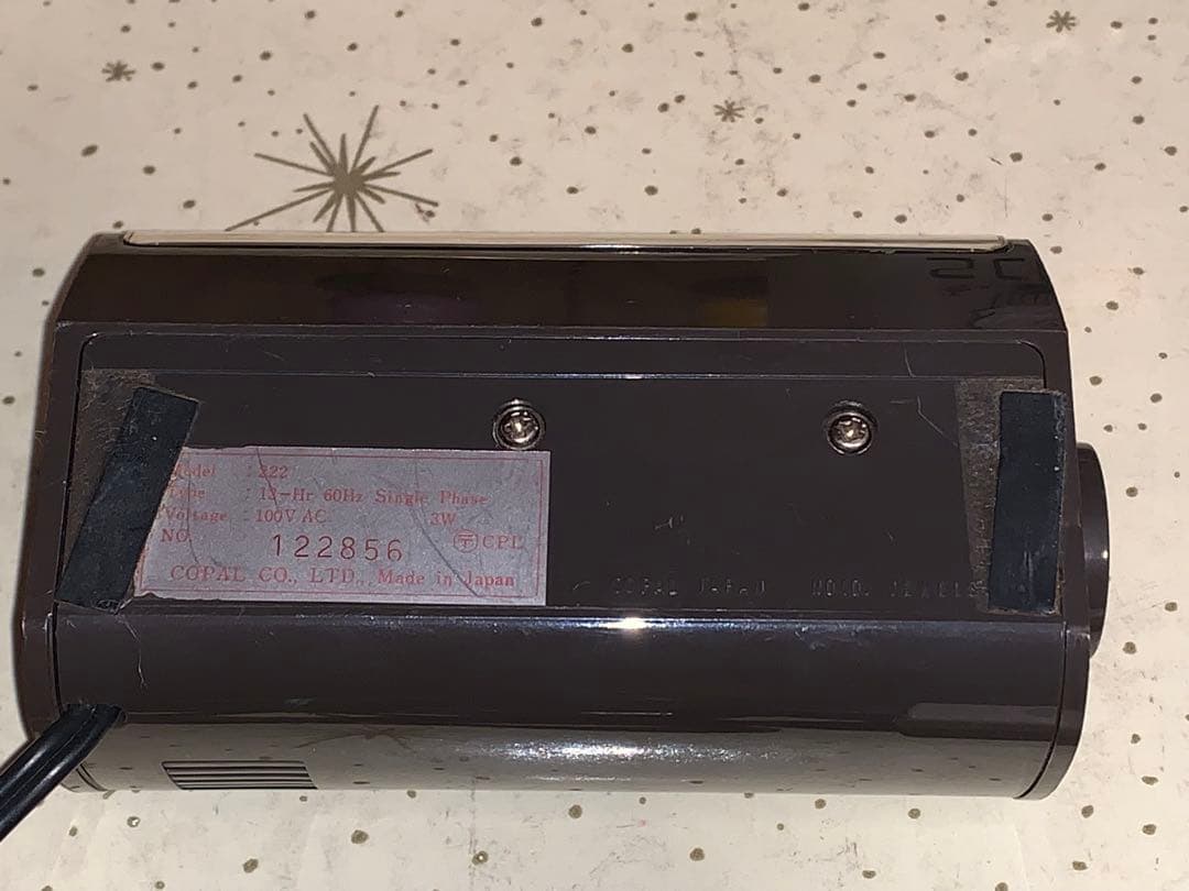 昭和レトロ　動作品　コパル　COPAL パタパタ時計　スペースエイジ　イームズ