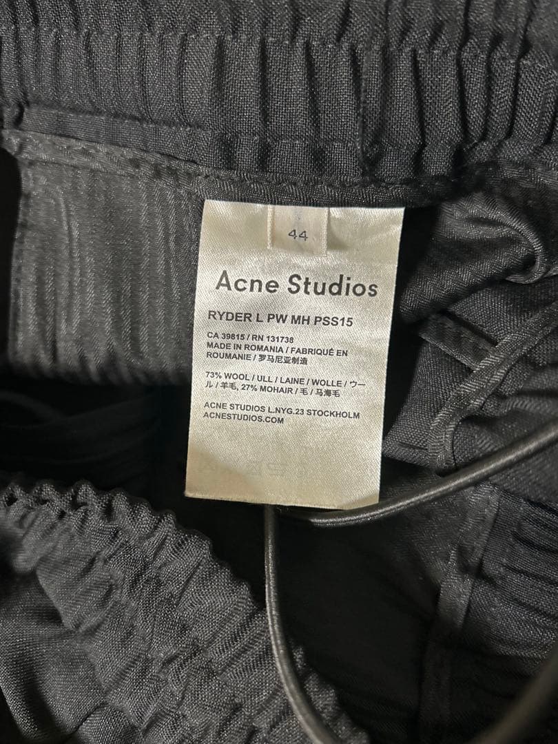 超美品 Acne Studios(Acne)　ウール モヘア イージーパンツ 黒