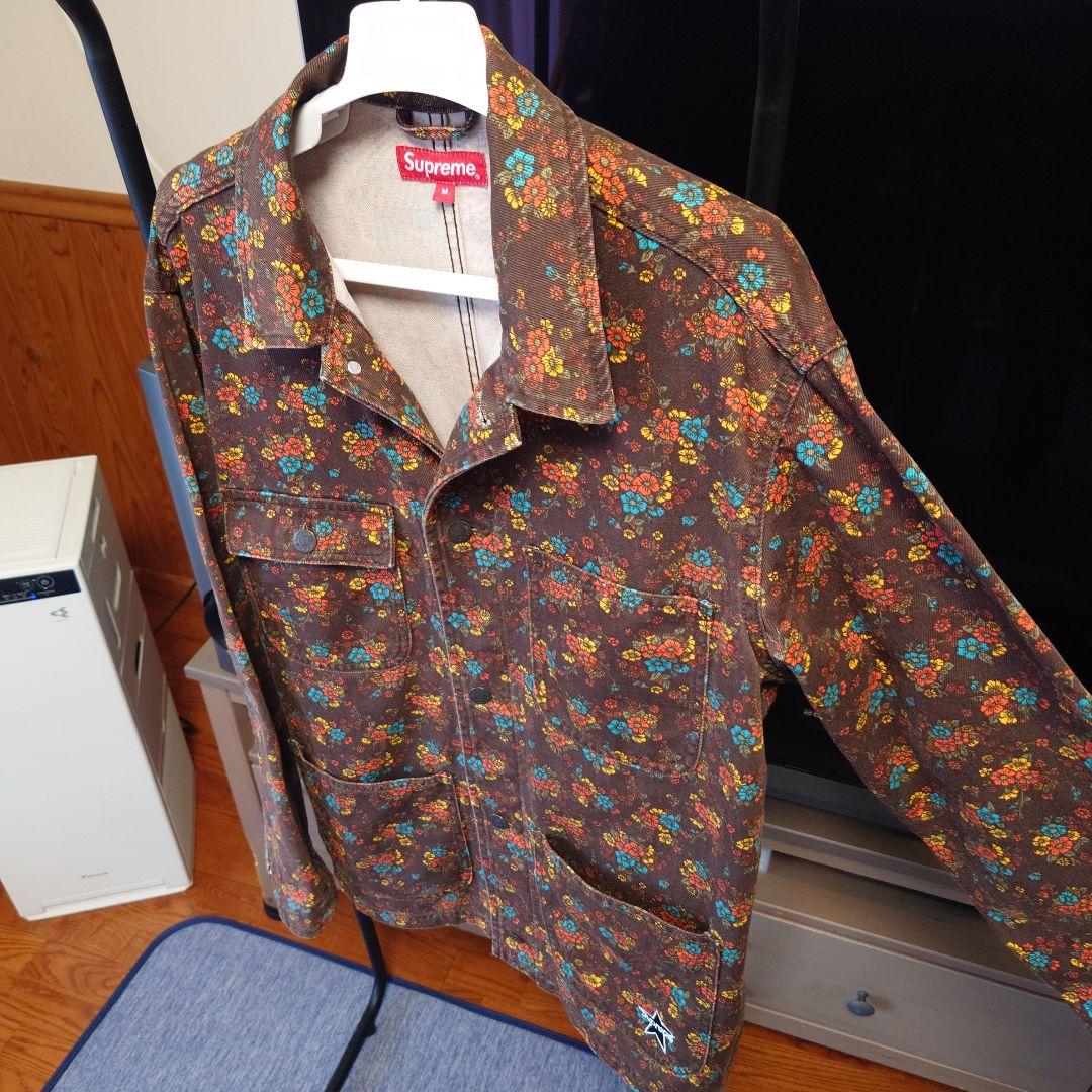 美品 Supreme 22SS Denim Chore Coat Flowers
