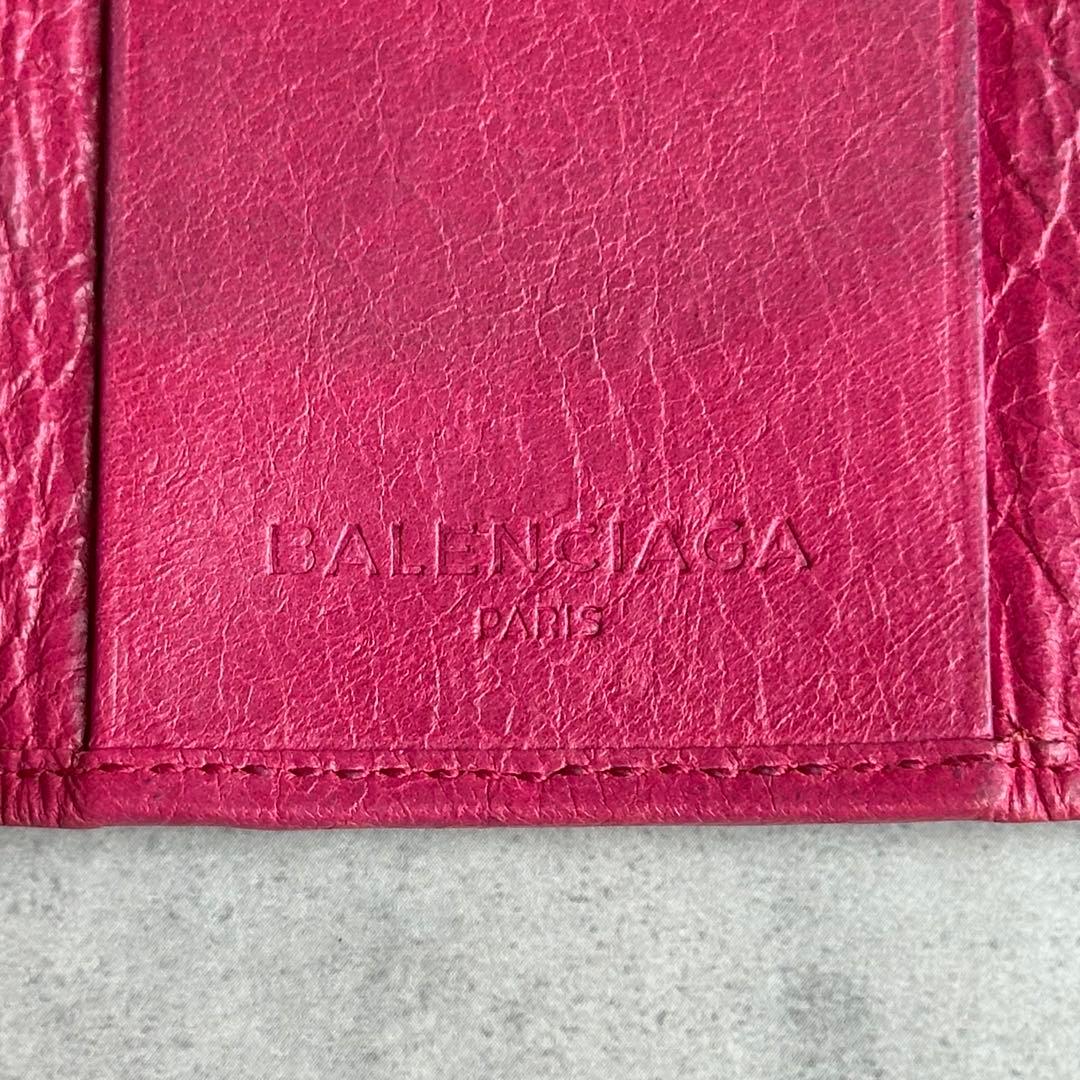 希少色✨BALENCIAGA クラシック　レザーキーケース　スタッズ　ピンク