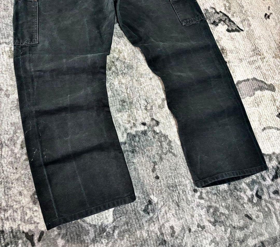 超スペシャル 状態◎ ブラックフェード ダック地 厚手 ゆるだぼ 一点物 美品