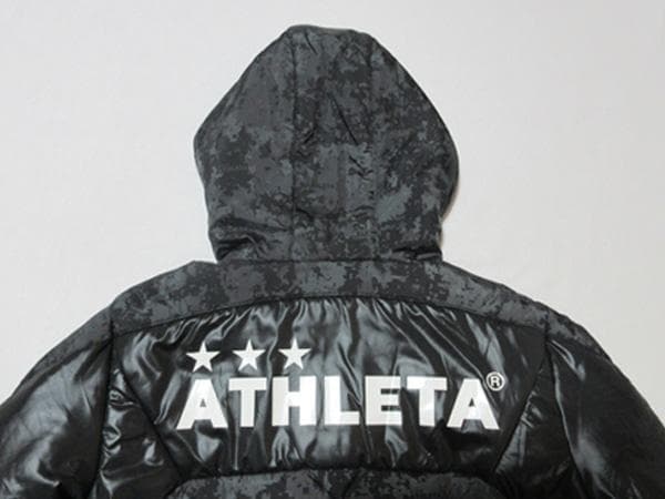 ATHLETAアスレタ迷彩カモフラージュ柄ベンチコートロングコートMフットサル