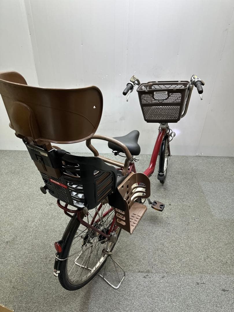 ブリヂストンアンジェリーノ チャイルドシート付き電動自転車　大型フロントカゴ