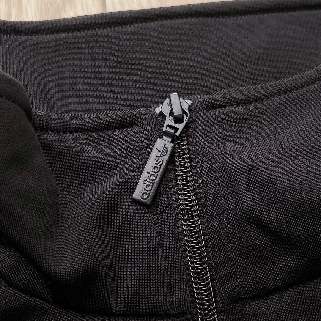 adidas レースアップトラックジャケット ワンピース XL リボン ブラック