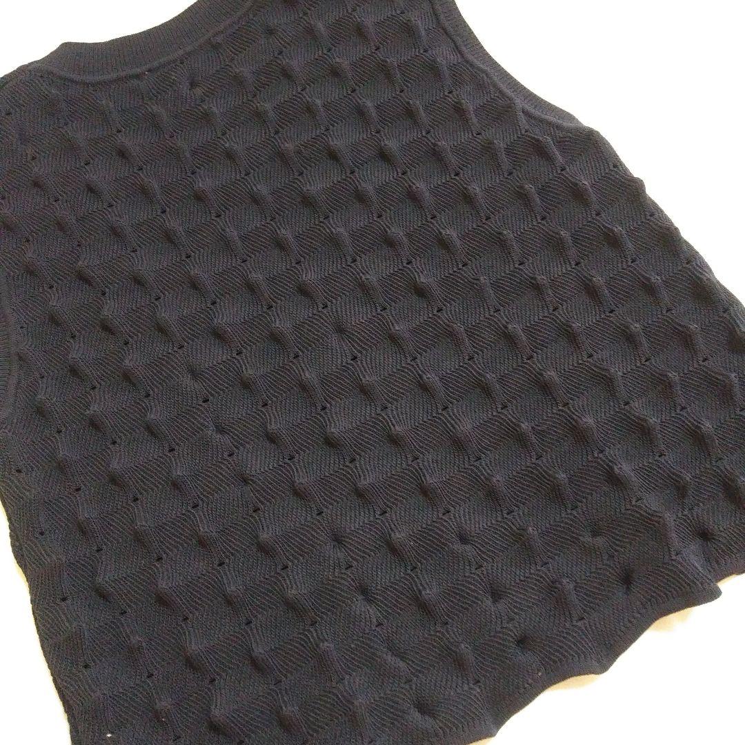【極美品】ADAM ET ROPE パールニットベスト　(F)