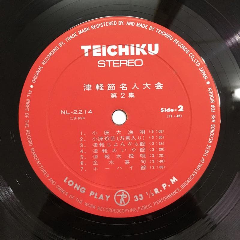 レア名盤！！ 津軽節名人大会 第2集 Teichiku – NL-2214