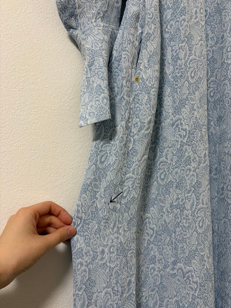 専用Floral Pattern Rayon Jacquard Dress