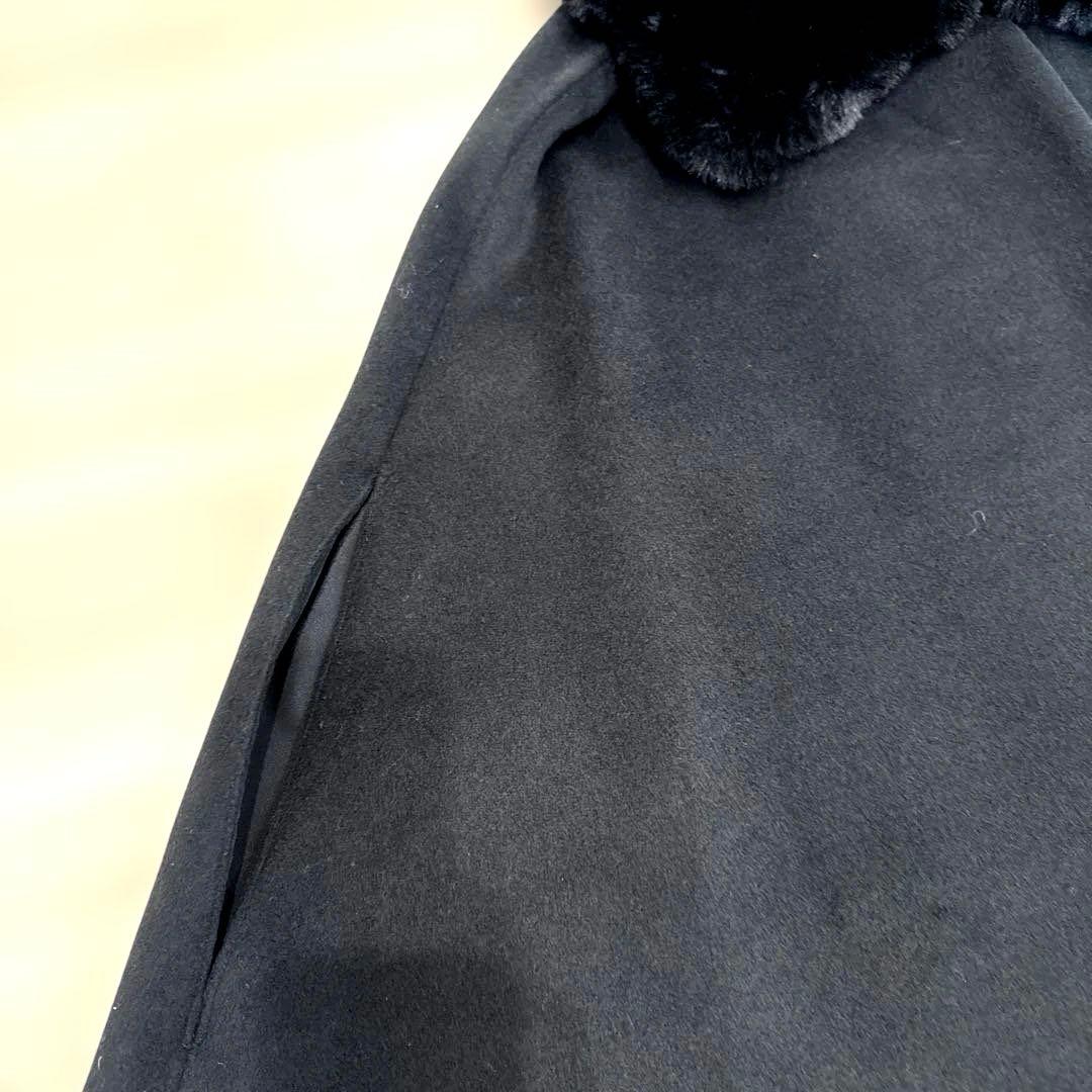 バースデーバッシュ　数時間のみ使用　黒ファー付き　ポンチョ　ケープ