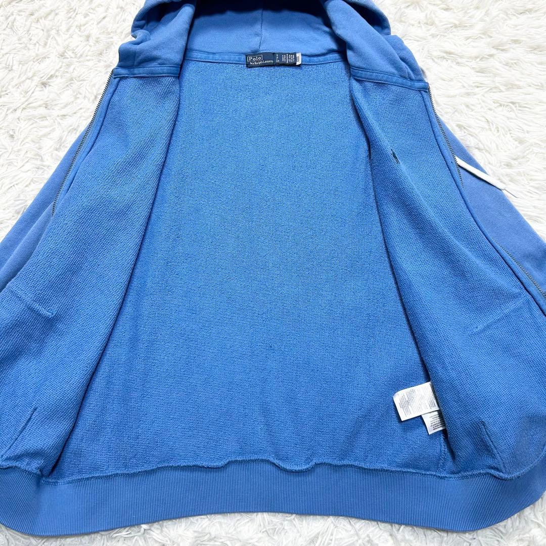 極美品 24ss 現行 ポロバイラルフローレン ジップアップパーカー 水色