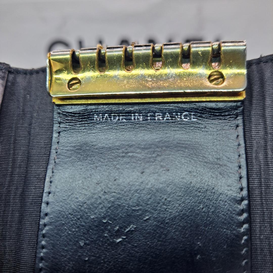 CHANEL キルティング　エナメル　キーケース　ブラック（マロン）