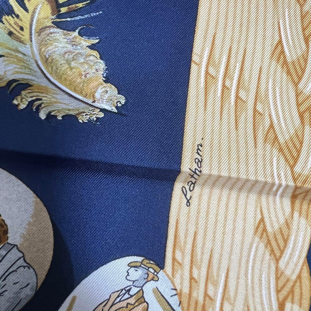 エルメスHermèsシルクsilkスカーフ　珍しい柄　大判　90