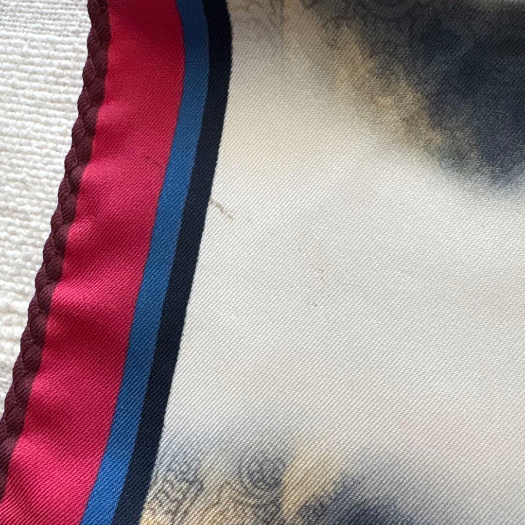 エトロ　シルク　ポケットチーフ　スペースシャトル　ETRO ミニスカーフ