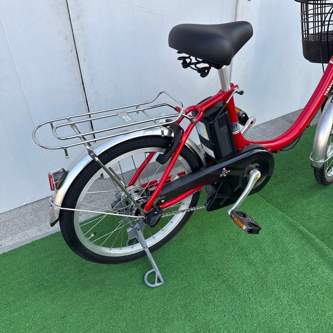 YAMAHAヤマハ電動アシスト自転車20インチ バッテリー12.3Ahレッド美品