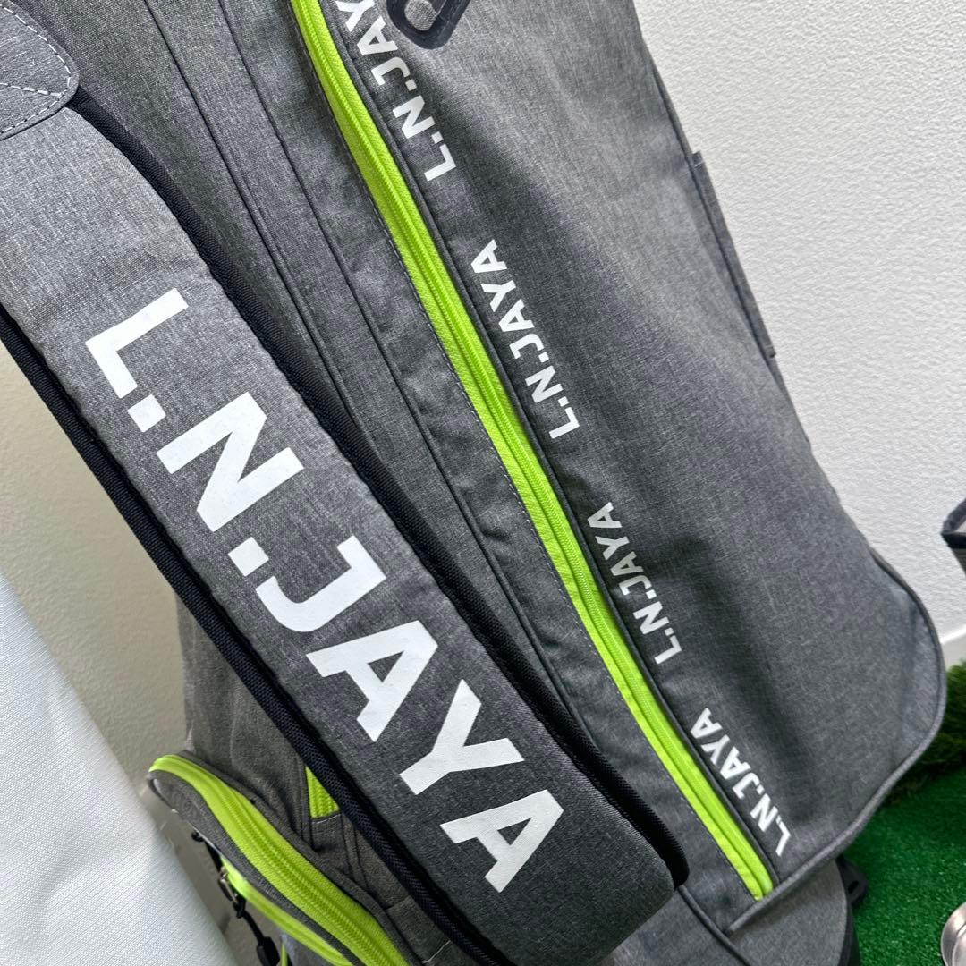 L.N.JAYA キャディバッグセット グレー/グリーン　セット　レザックス