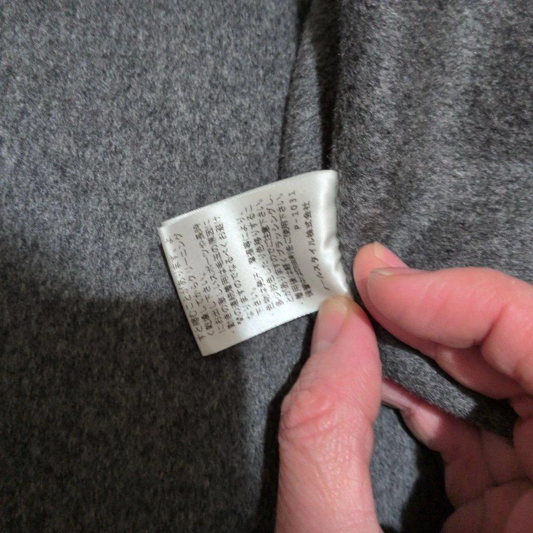 ハナエモリ　チャコールグレーケープコート カシミヤ100%