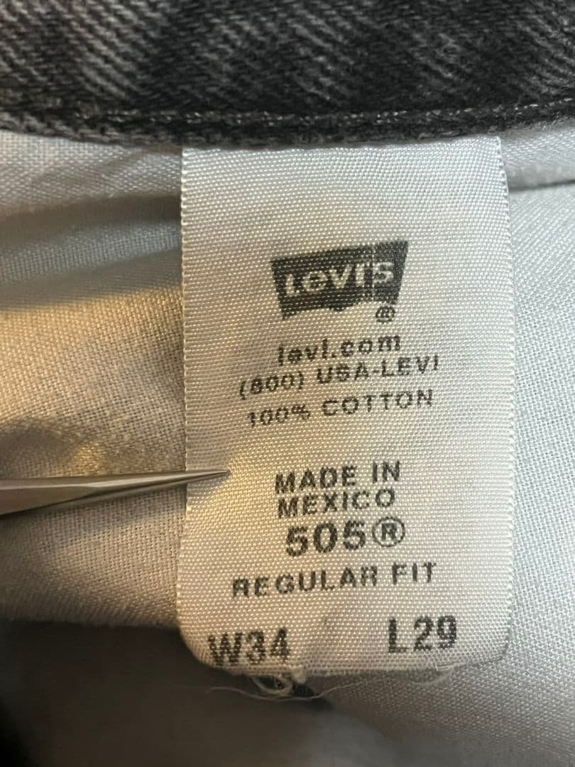 希少 ゴールデンサイズ W34L29 Levi's 505 ブラック