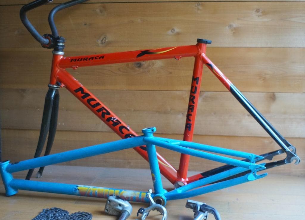 自転車フレームパーツ いろいろセット ロード リム　ハンドル BMX