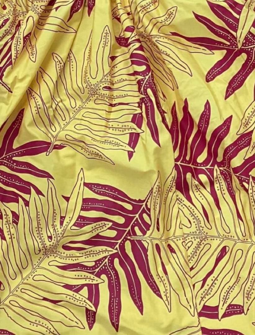 フラダンス　ALOHA STANDARDS ドレス　フラドレス　ベアトップ　黄赤