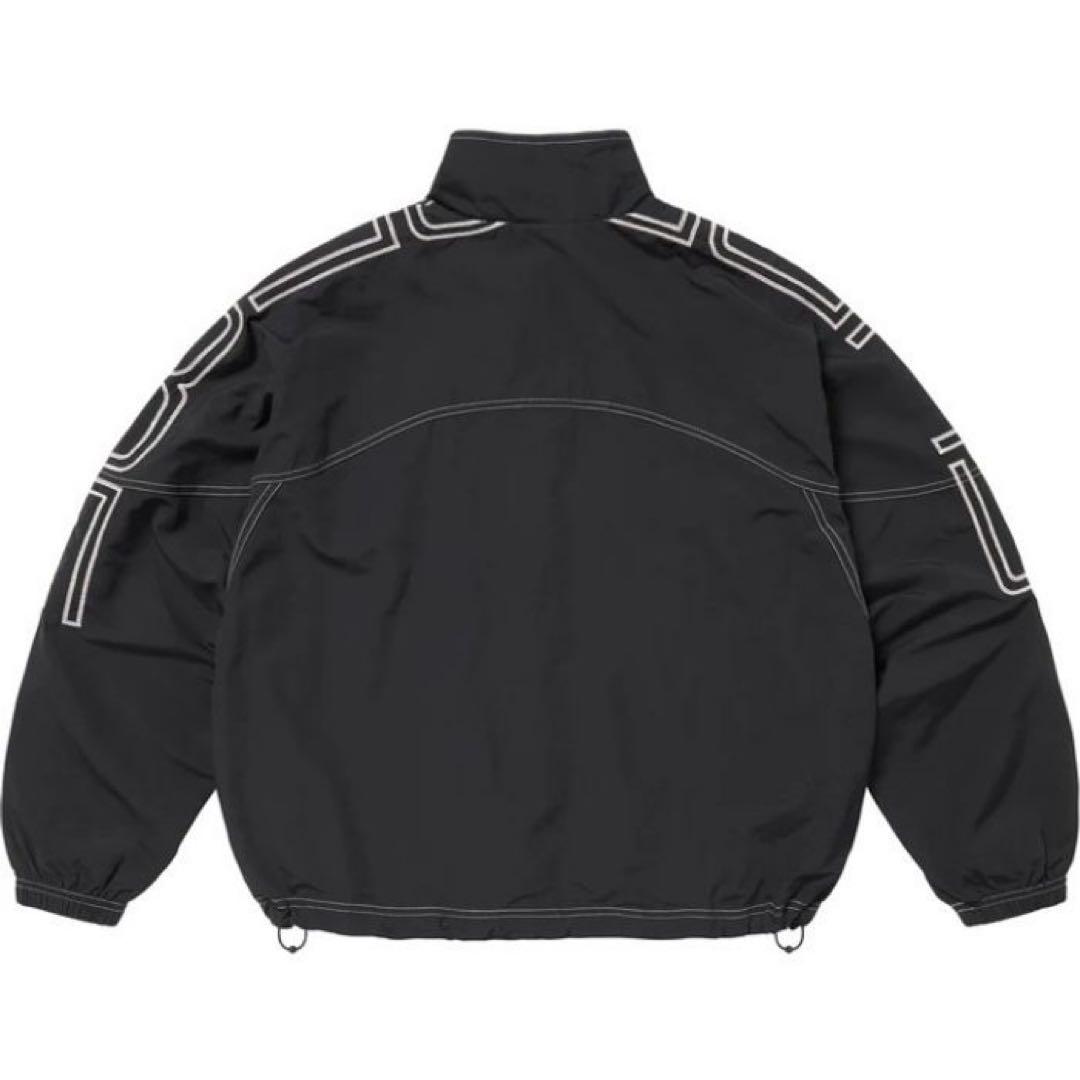ジャケット・アウター Spellout Embroidered Track Jacket Black