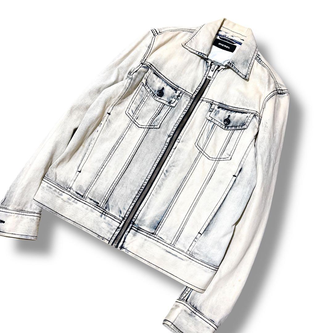 DIESEL ディーゼル ジップ デニムジャケット Gジャン クラッシュ加工